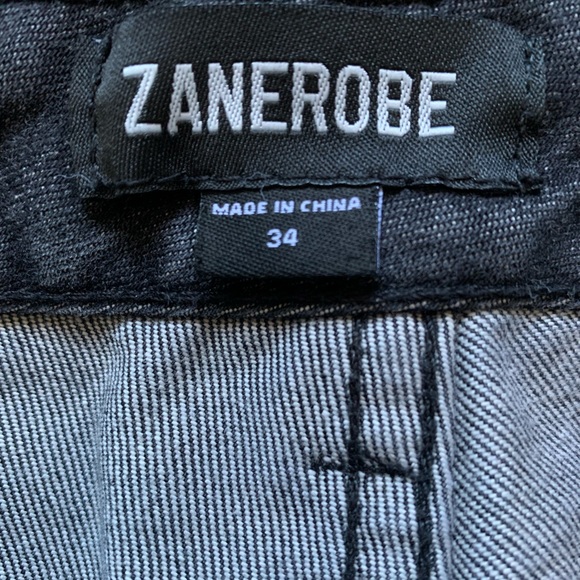 Zanerobe Joe Blow Denim Busted Black Slim Jeans 34W - Picture 8 of 8